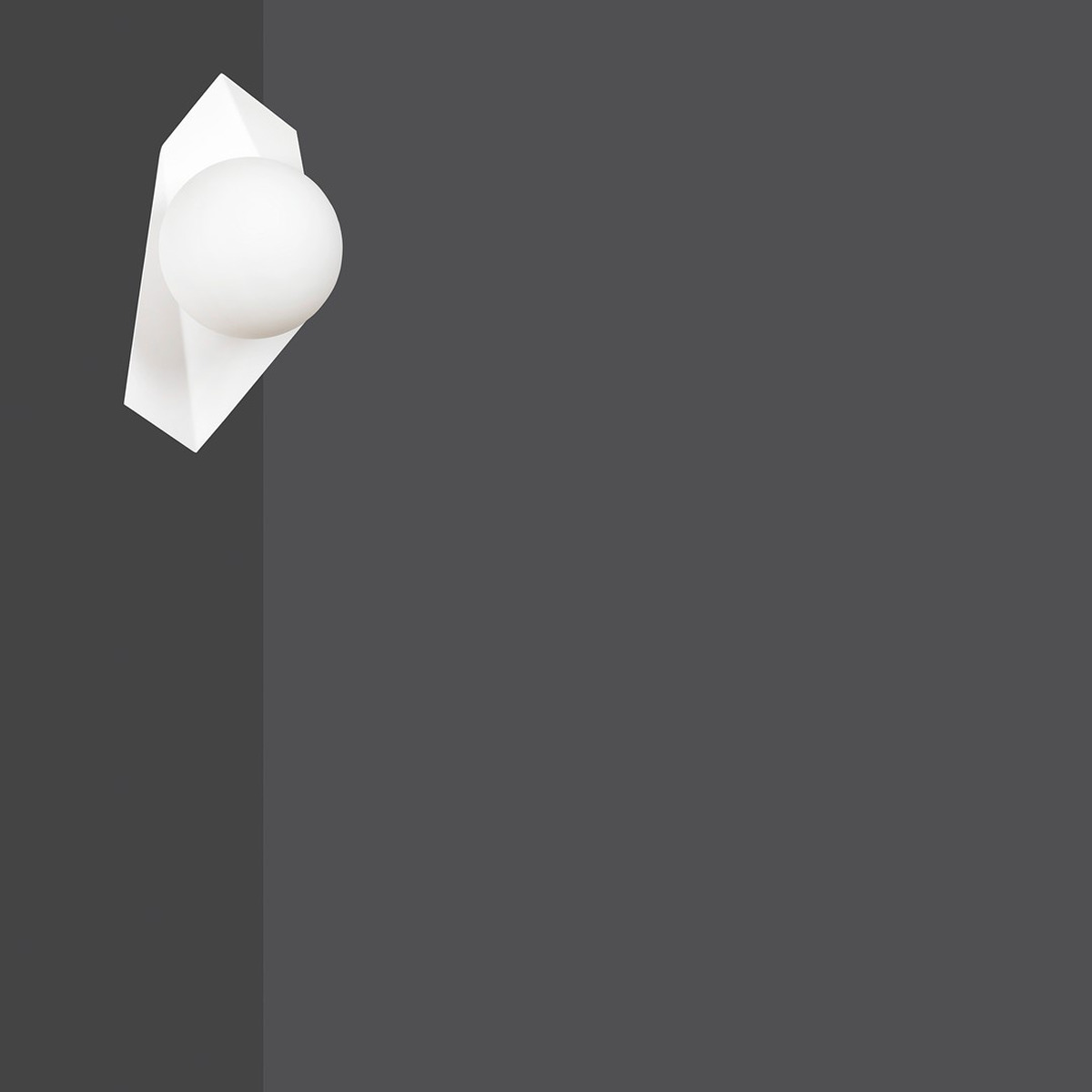 Lampada da parete Drifton in acciaio bianco opaco