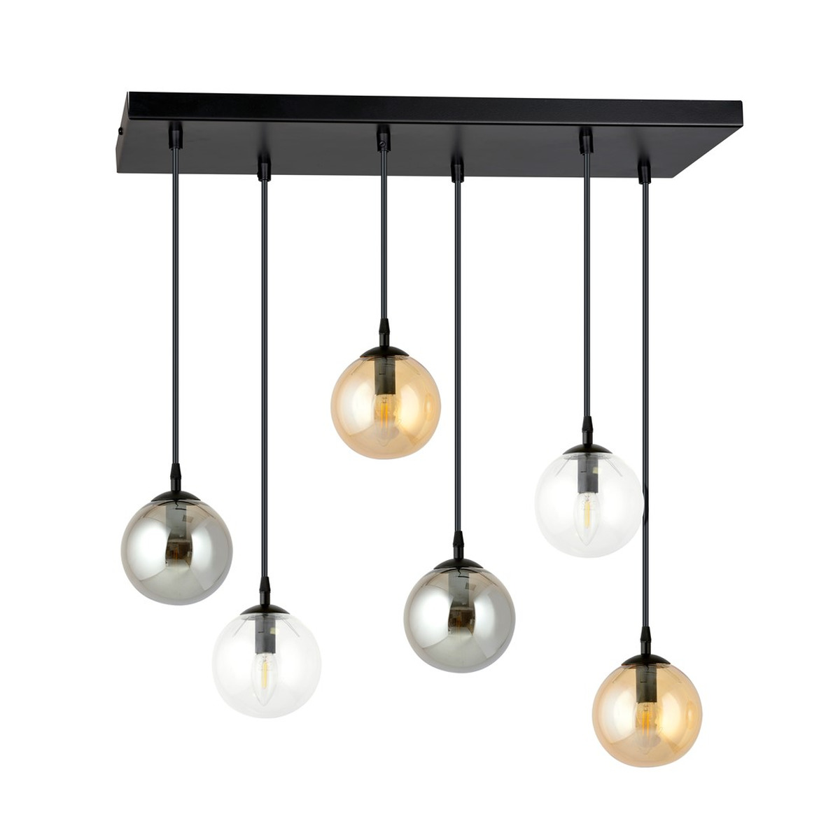 Lampada a sospensione COSMO con diffusori in vetro