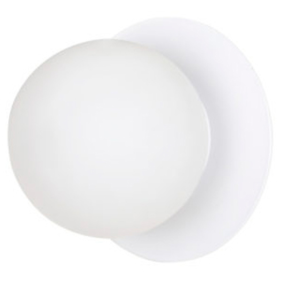 Lampada da parete Minerva in acciaio e vetro bianco