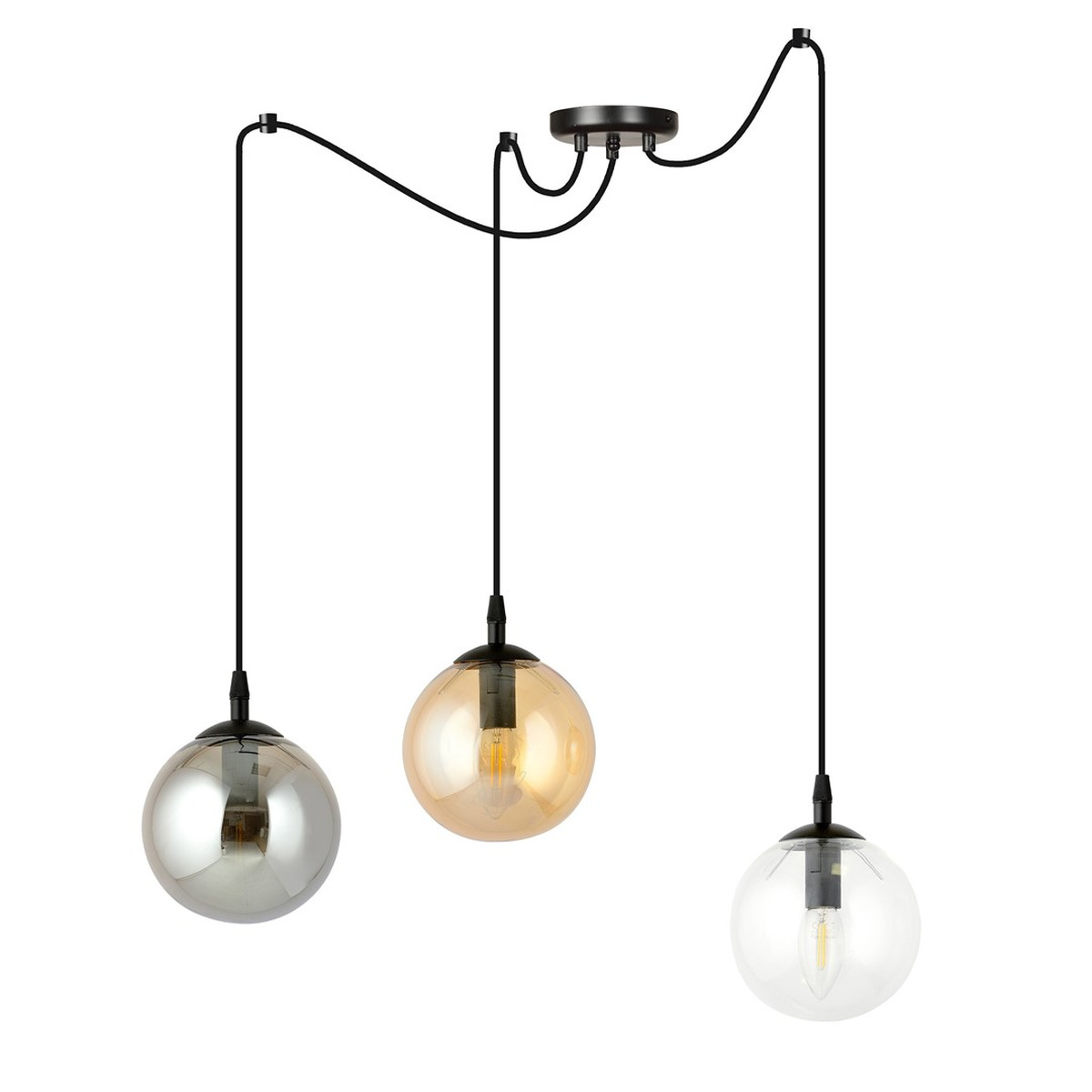 Lampada a sospensione GIGI con diffusori in vetro mix