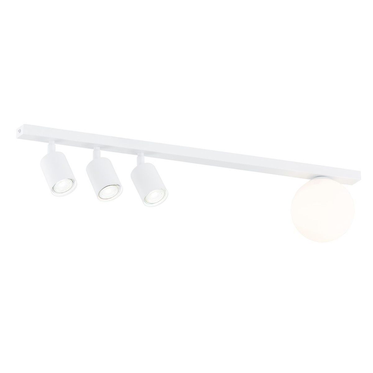 Faretto da soffitto Baster in acciaio bianco opaco