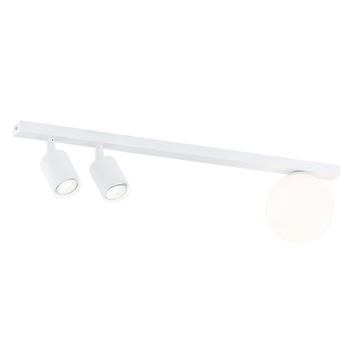 Faretto da soffitto Baster in acciaio bianco opaco