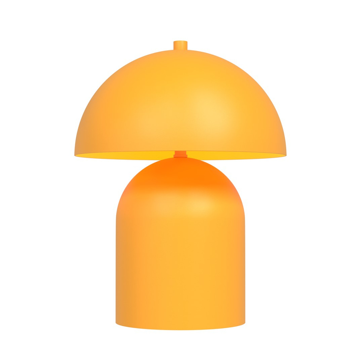 Lampada da tavolo Mush in acciaio arancione opaco