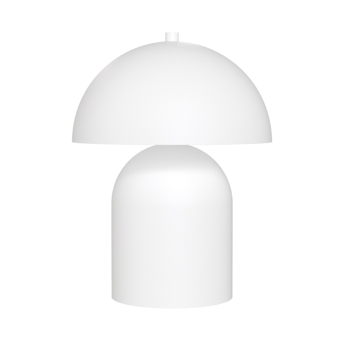 Lampada da tavolo Mush in acciaio bianco opaco