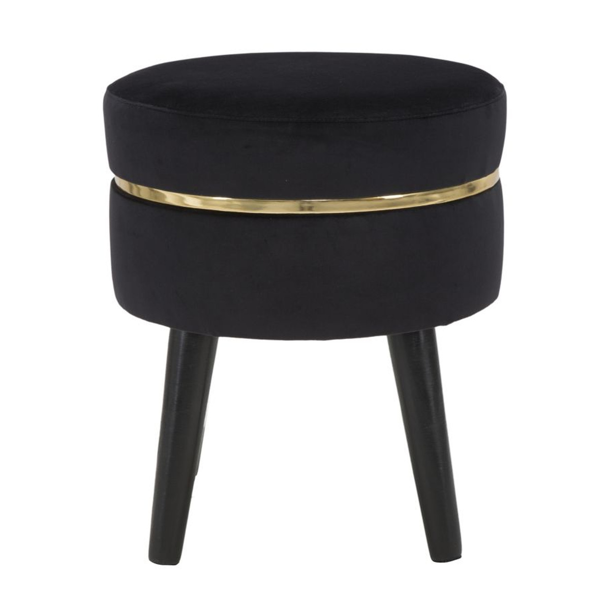 Kendra Home - Sgabello Basso VKH460, Nero, 35x35x40,5 cm