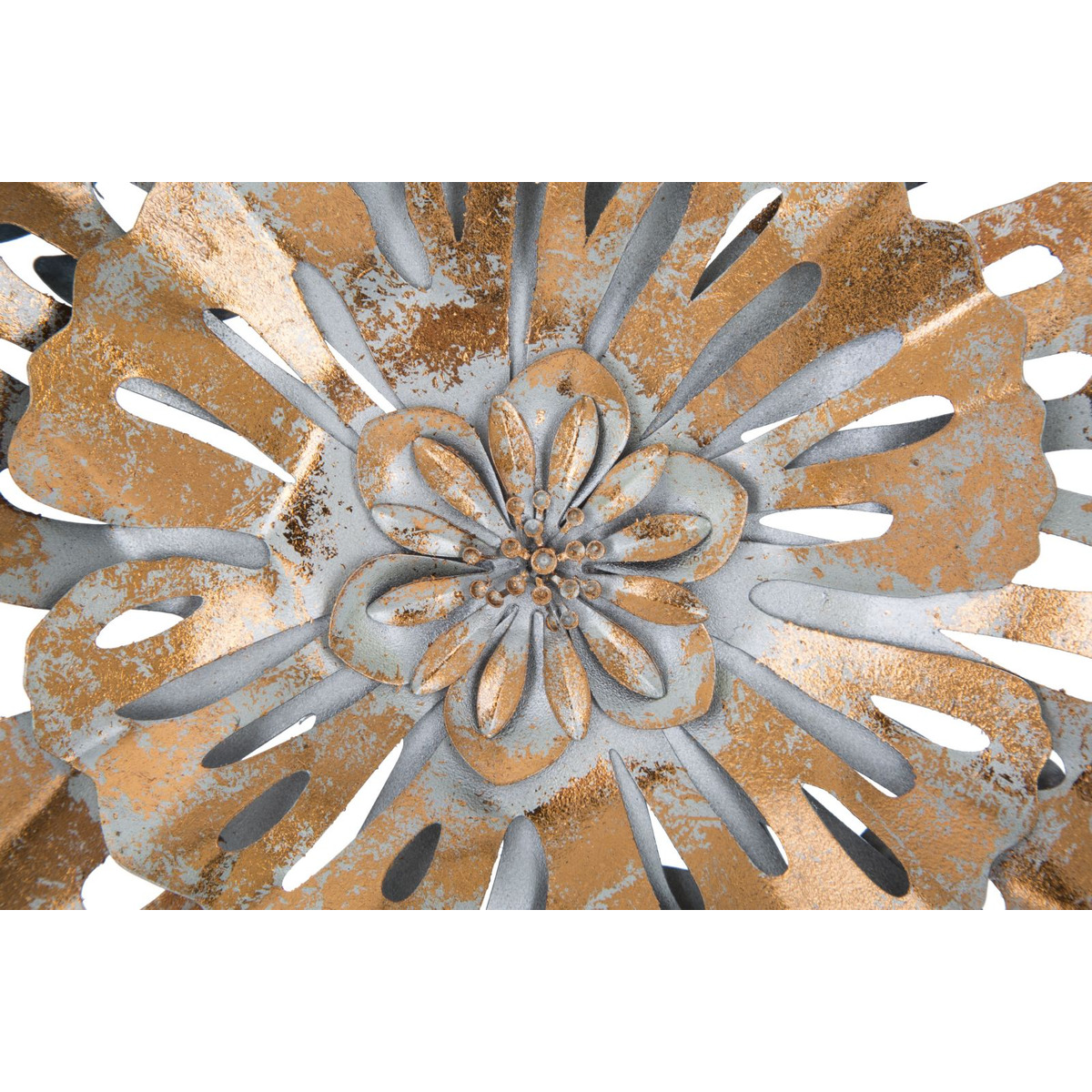 Kendra Home - Decorazione in Metallo 3D Foglia 40, Multicolore, 30,5x3x88,5 cm