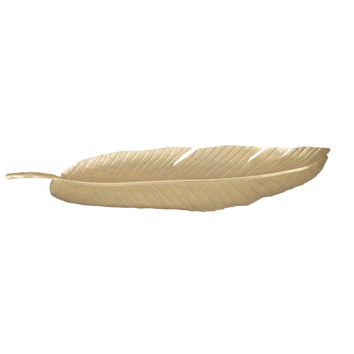 Kendra Home - Tray Leaf 4, Gold, 18x2x55 cm