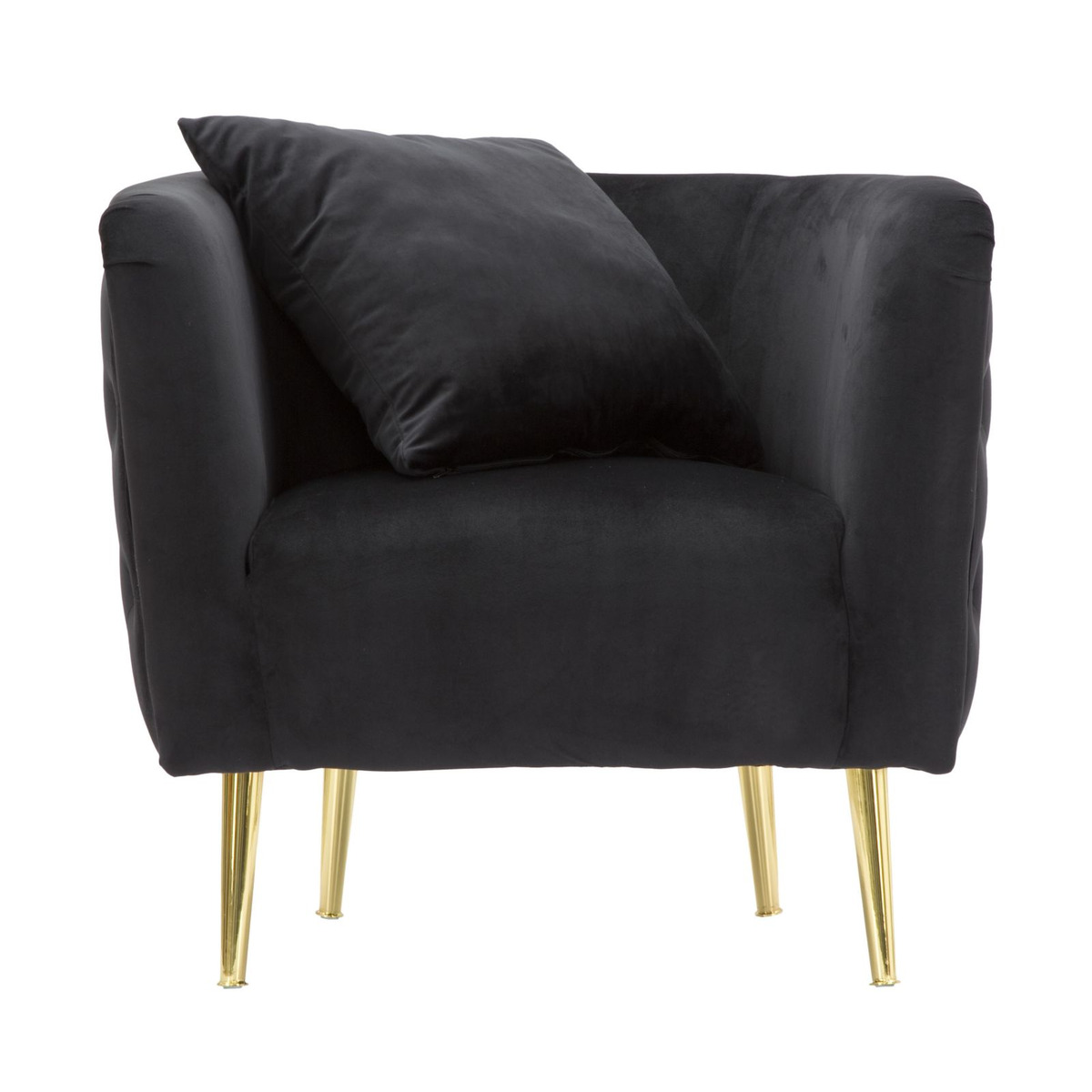 Kendra Home - Poltrona VKH305, Nero, 76x74x71 cm