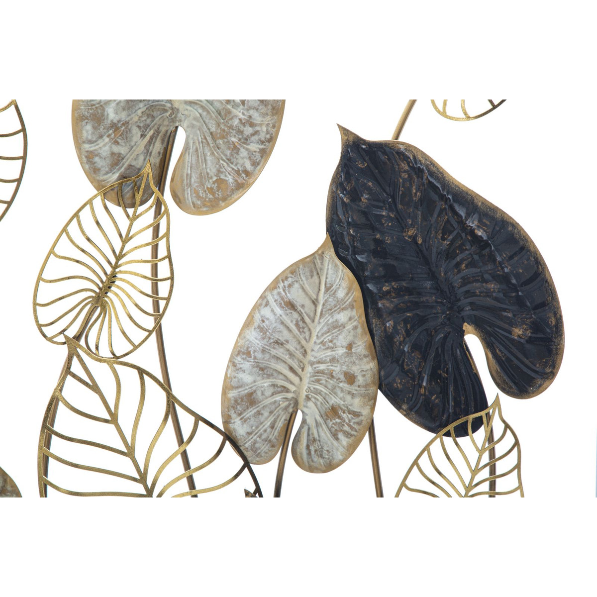 Kendra Home - Decorazione in Metallo 3D Foglia 12, Multicolore, 66x4,5x100 cm