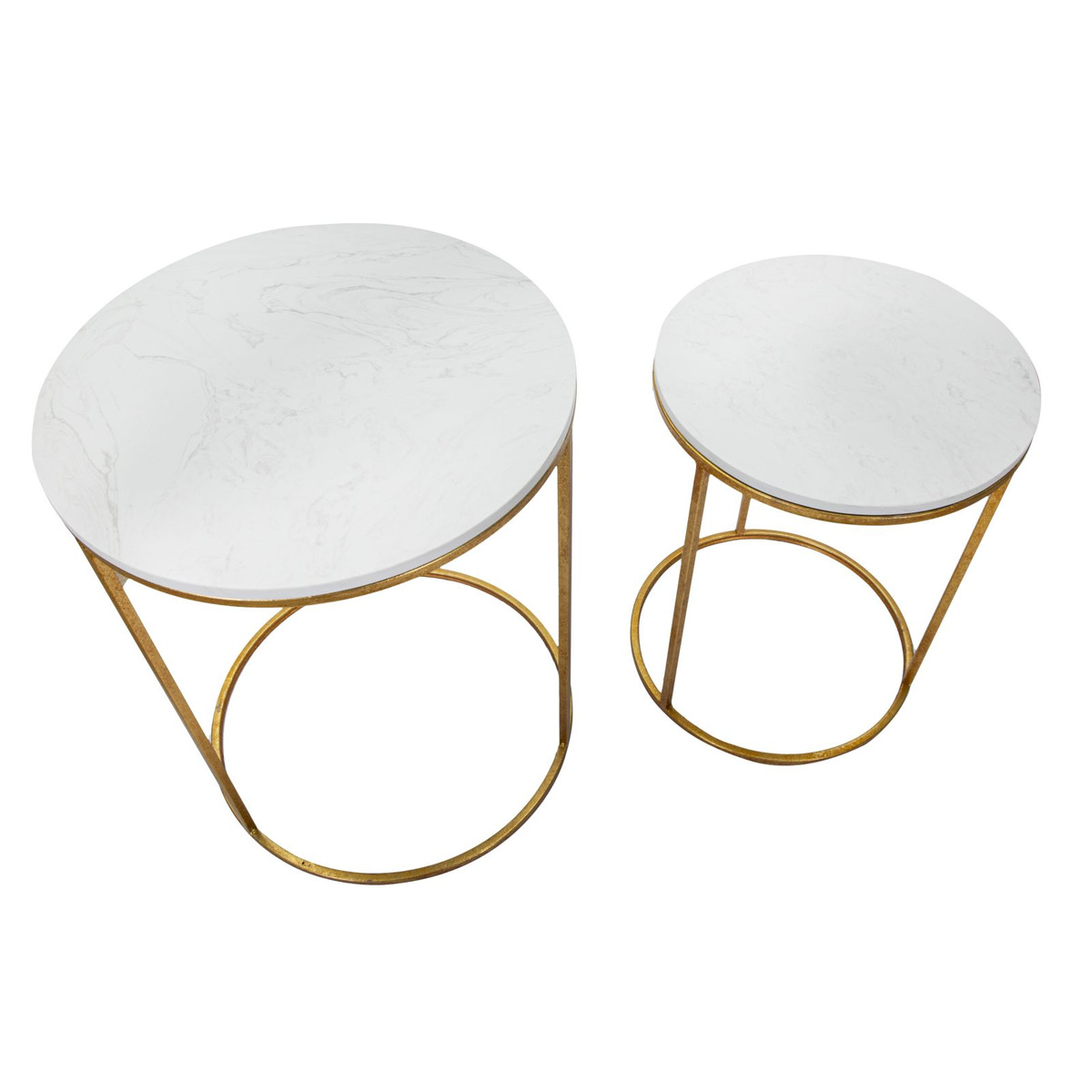 Kendra Home - Set Tavolini VKH534, Oro, 52x52x63 cm