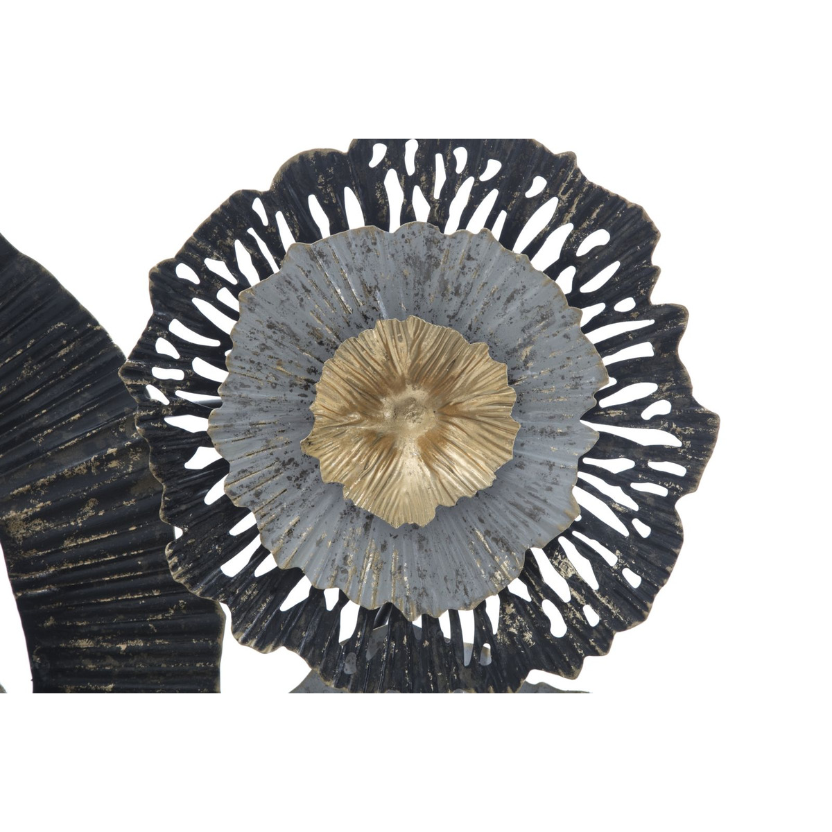 Kendra Home - Decorazione in Metallo 3D Fiori 4, Multicolore, 100x8x80 cm