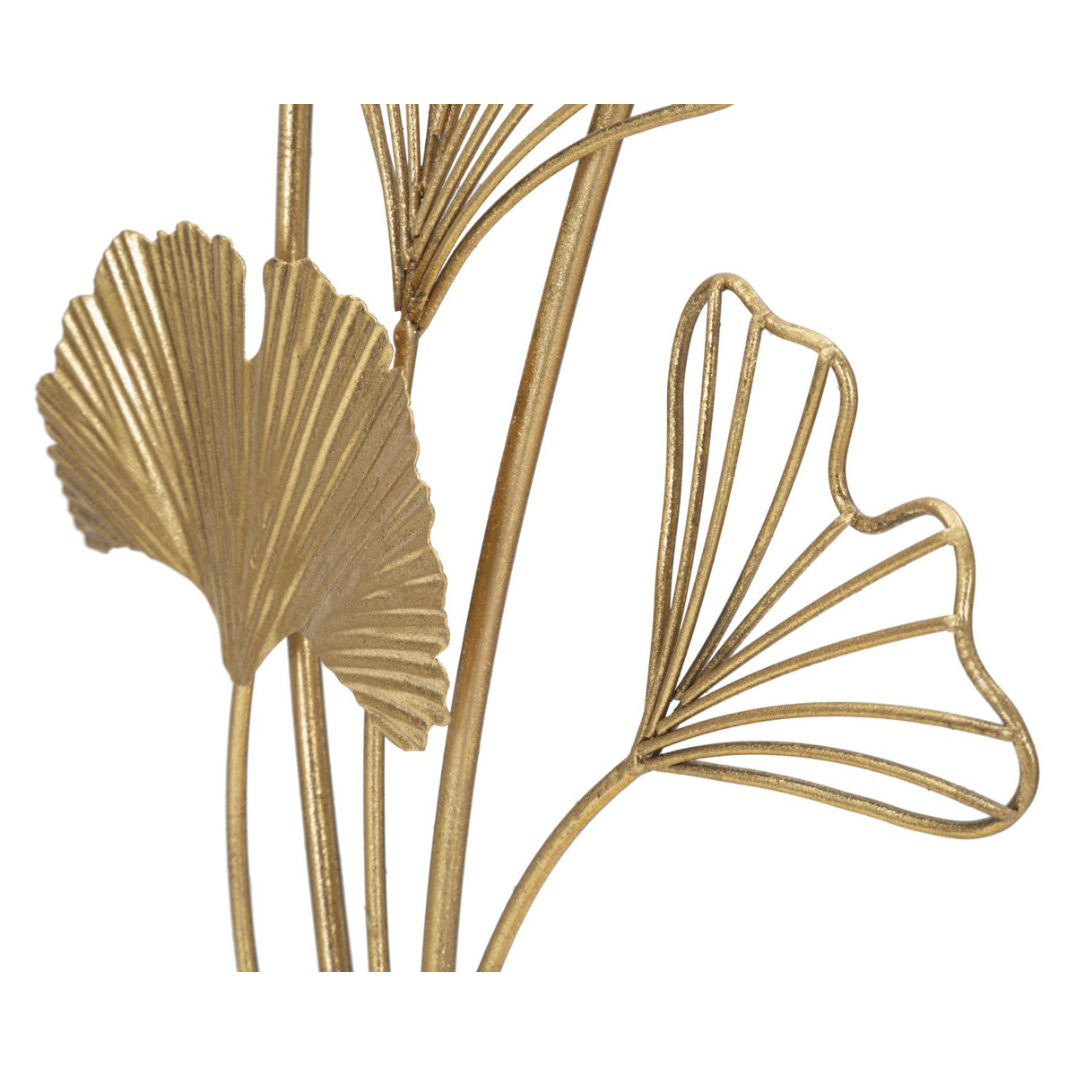 Kendra Home - Scultura Foglia 62, Oro, 26x11,5x44,5 cm