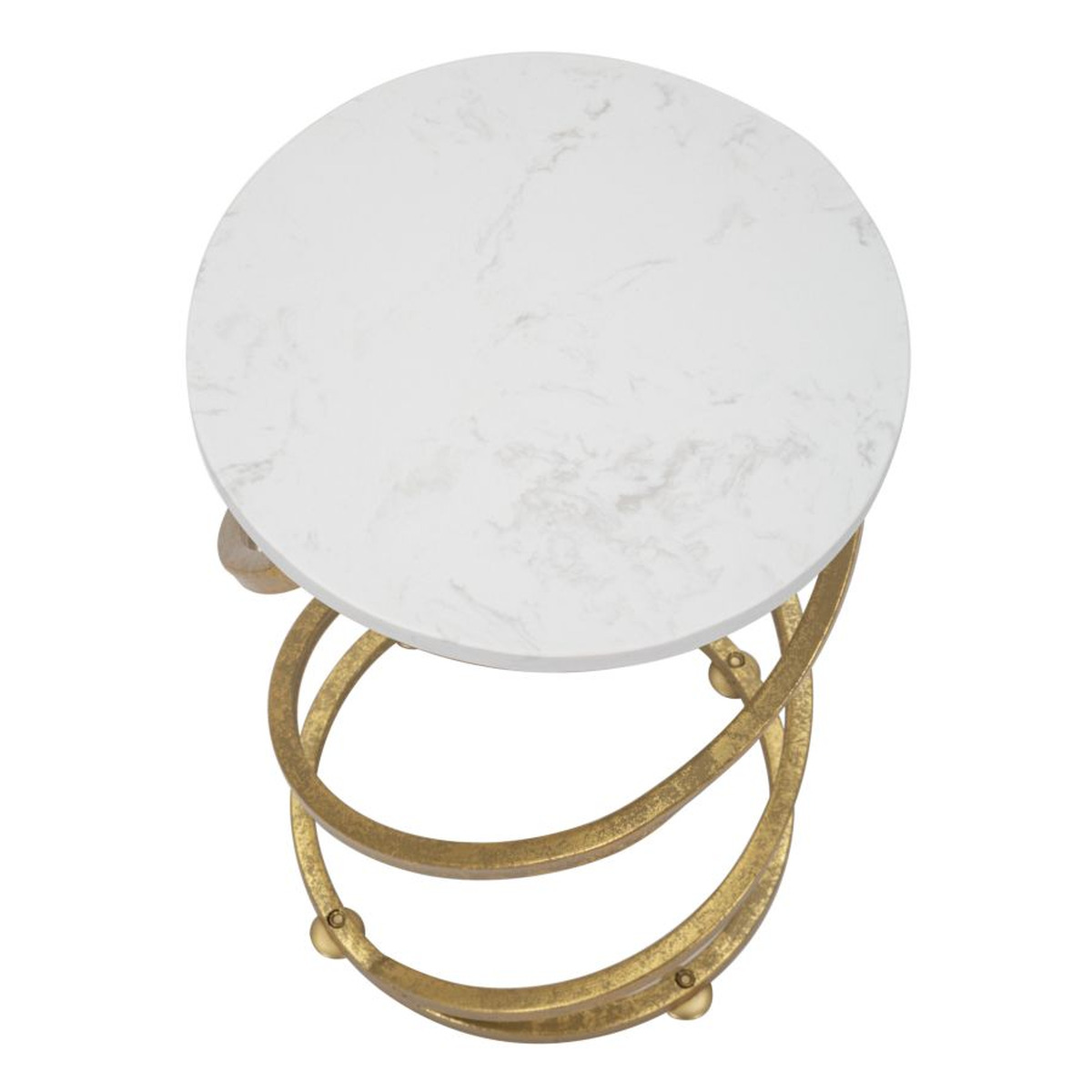Kendra Home - Tavolino VKH533, Oro, 27,5x27,5x47,5 cm