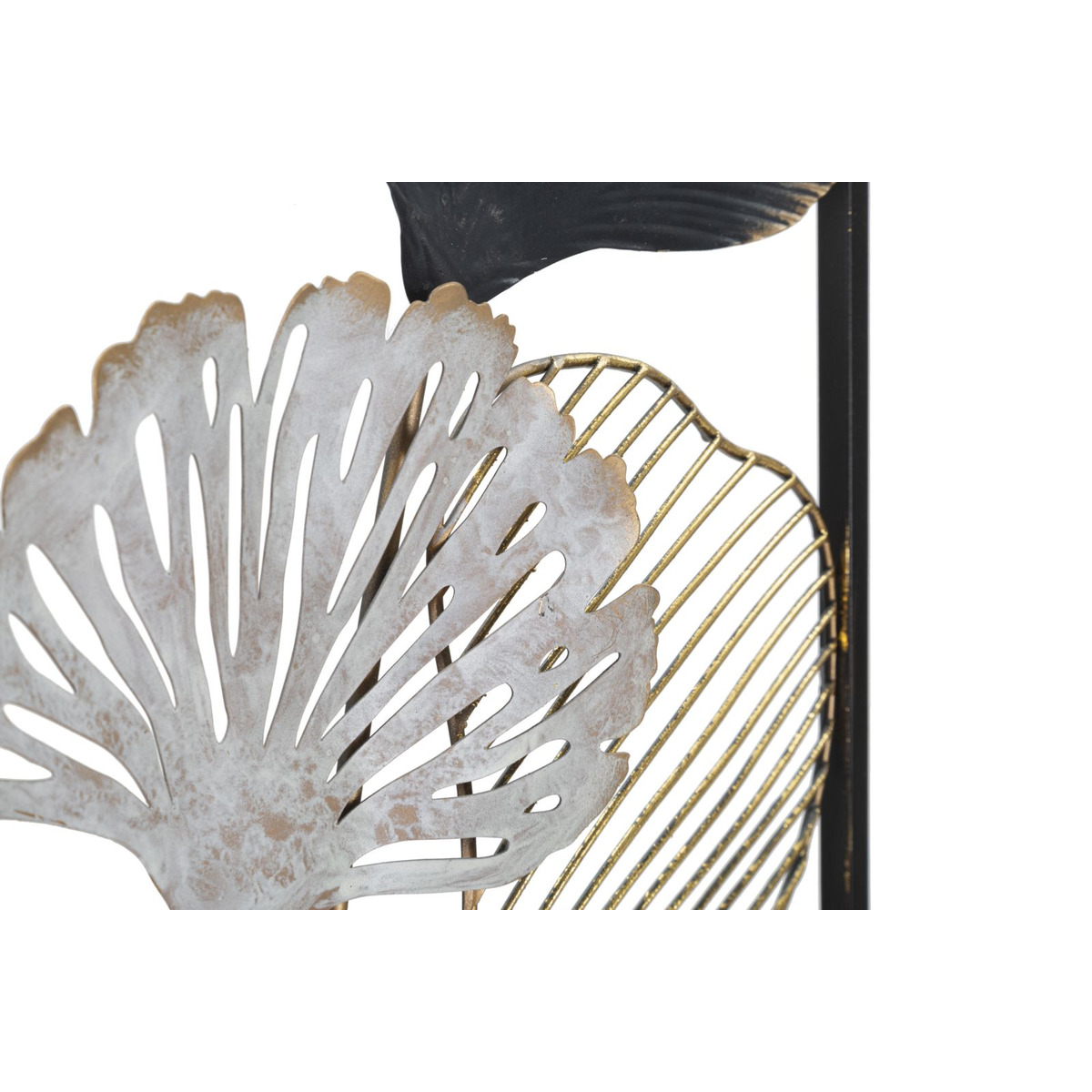 Kendra Home - Decorazione in Metallo 3D Foglia 35, Multicolore, 31x3,5x90 cm