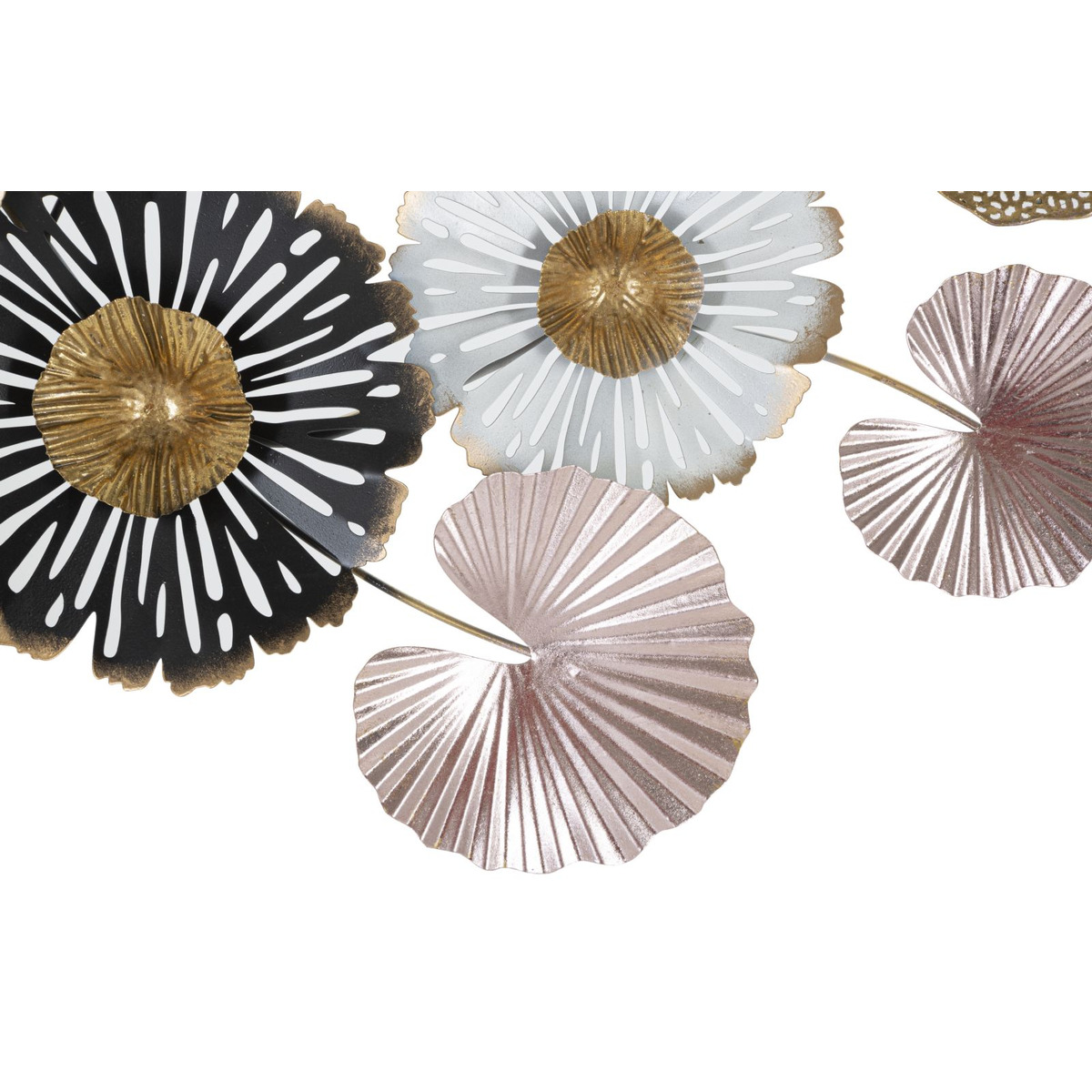 Kendra Home - Decorazione in Metallo 3D Fiori 26, Multicolore, 106x6x60,5 cm