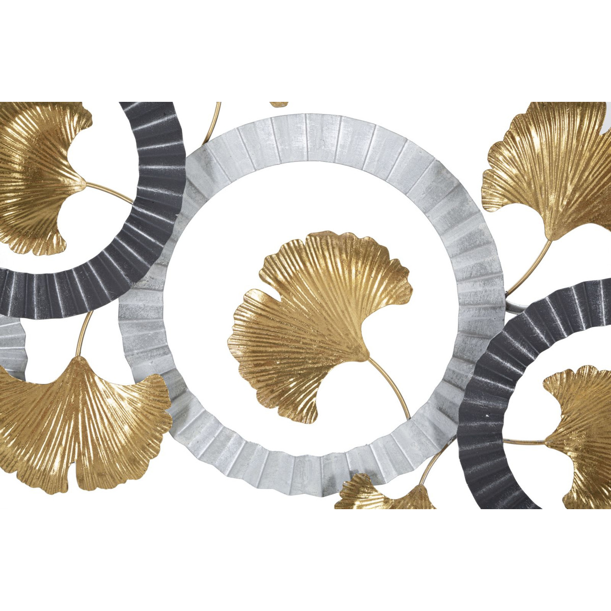 Kendra Home - Decorazione in Metallo 3D Cerchi 9, Multicolore, 127,5x4x44,5 cm