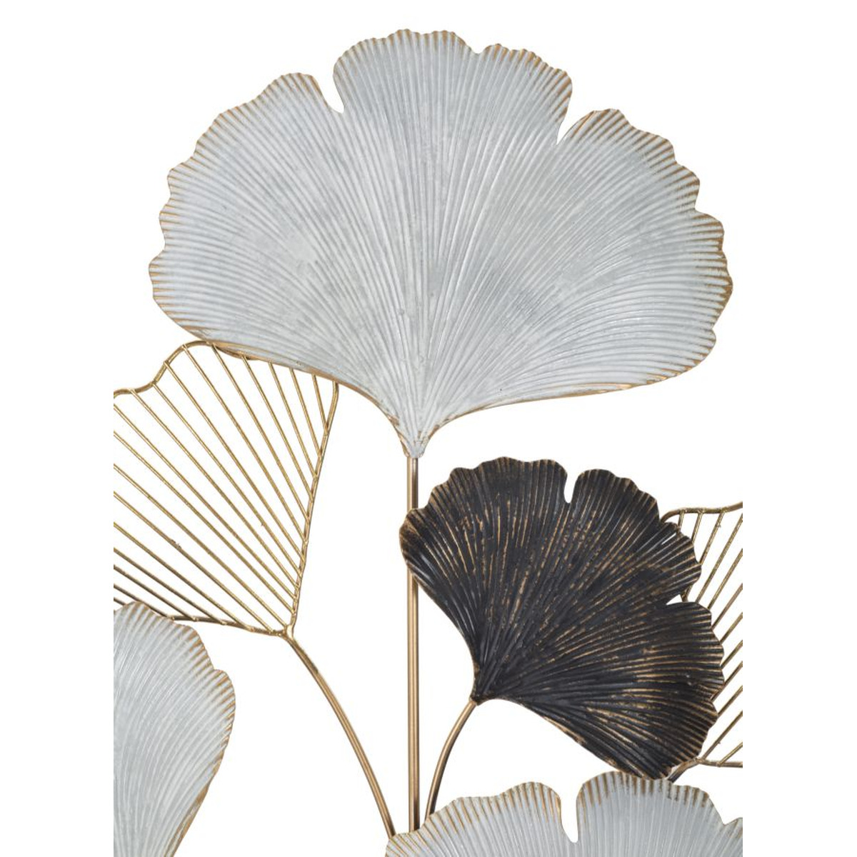 Kendra Home - Decorazione in Metallo 3D Foglia 29, Multicolore, 66x4x109 cm