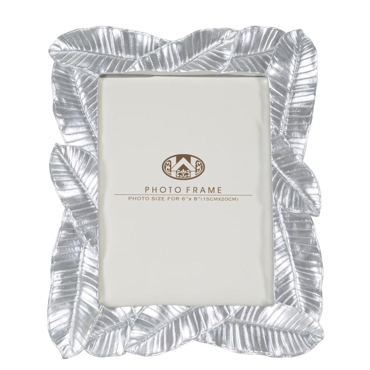 Kendra Home - Portafoto Olistic 8, Argento, 23x2,5x27,5 cm