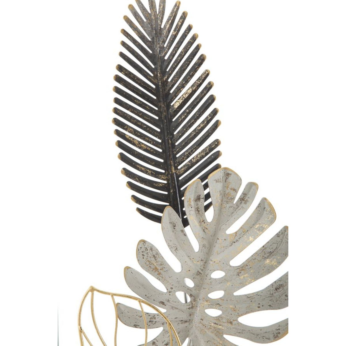 Kendra Home - Decorazione in Metallo 3D Palma 3, Multicolore, 28,5x3x74 cm