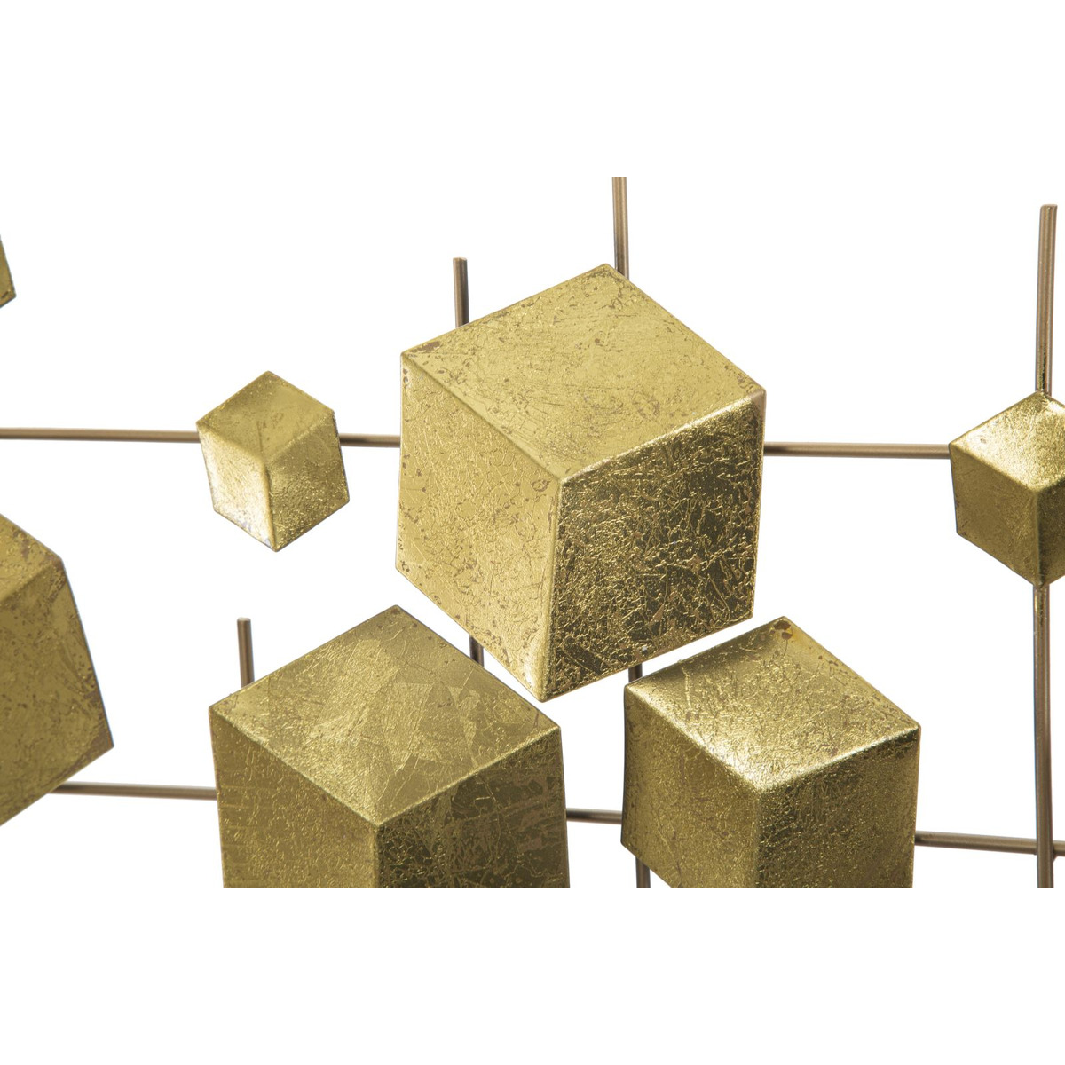 Kendra Home - Decorazione in Metallo 3D Cerchi 11, Multicolore, 90,5x3,5x50 cm