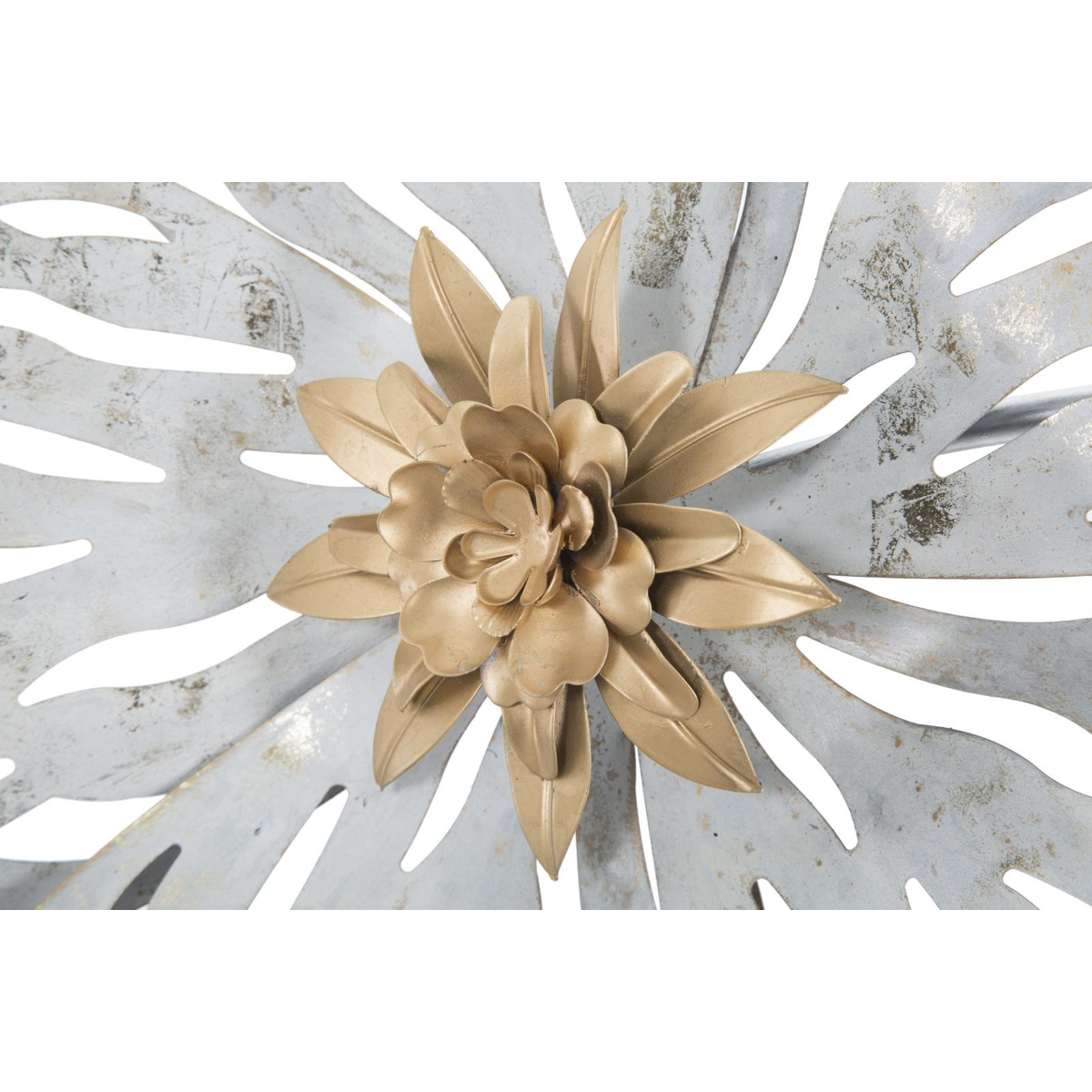 Kendra Home - Decorazione in Metallo 3D Fiori 7, Multicolore, 140x10x74,5 cm