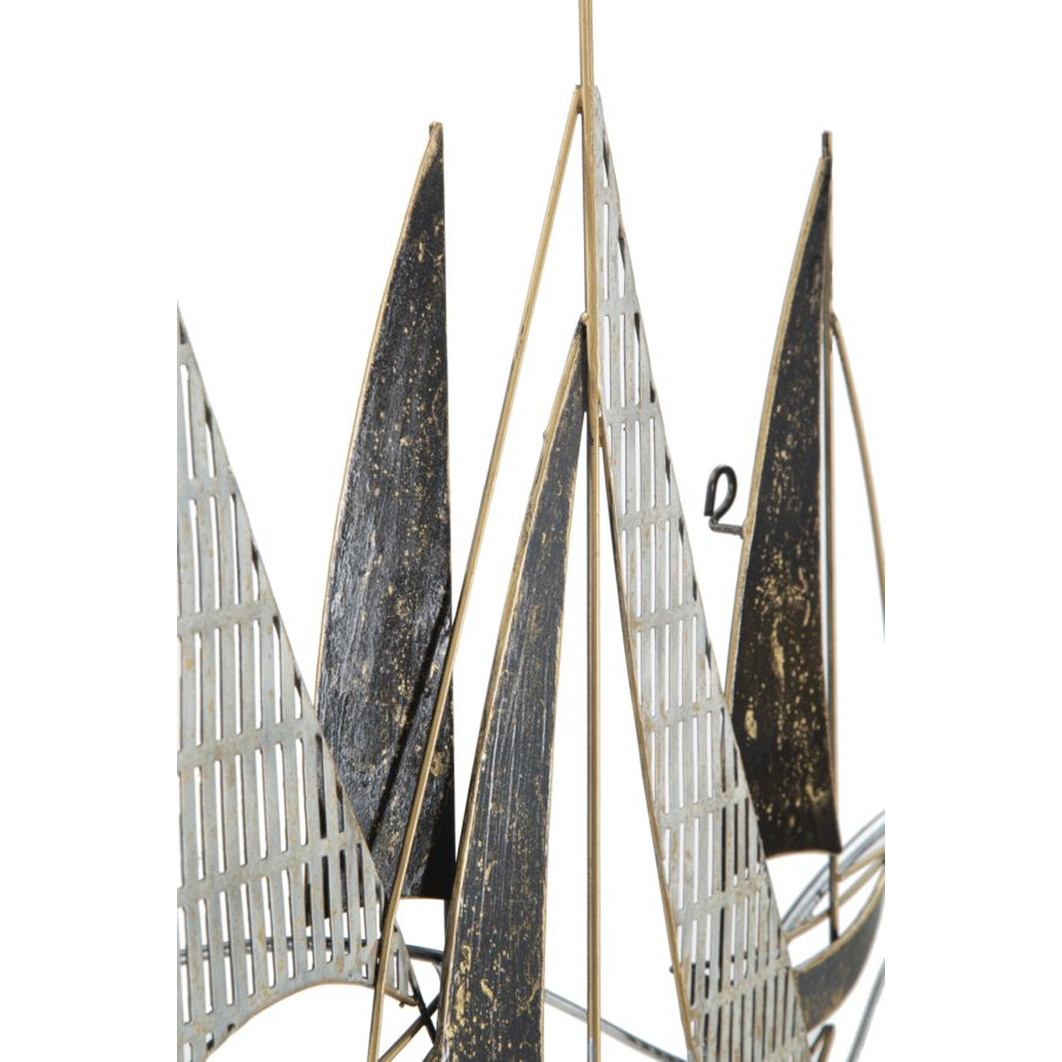 Kendra Home - Decorazione in Metallo 3D Barche 7, Multicolore, 91x2,5x55,9 cm