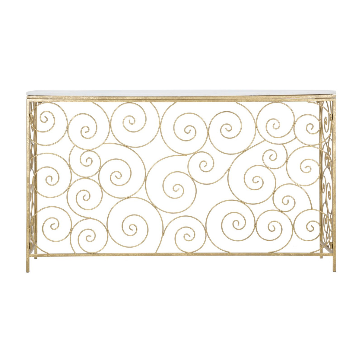 Kendra Home - Tavolo Consolle VKH617, Oro, 140x36x82 cm