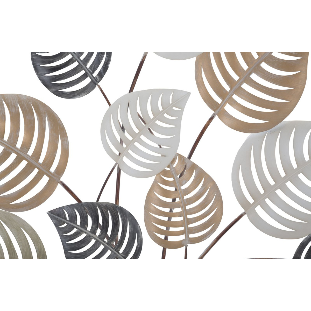 Kendra Home - Decorazione in Metallo 3D Foglia 17, Multicolore, 81x5x100 cm