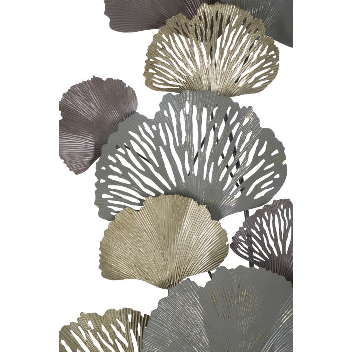 Kendra Home - Decorazione in Metallo 3D Foglia 13, Multicolore, 76x7,6x126 cm