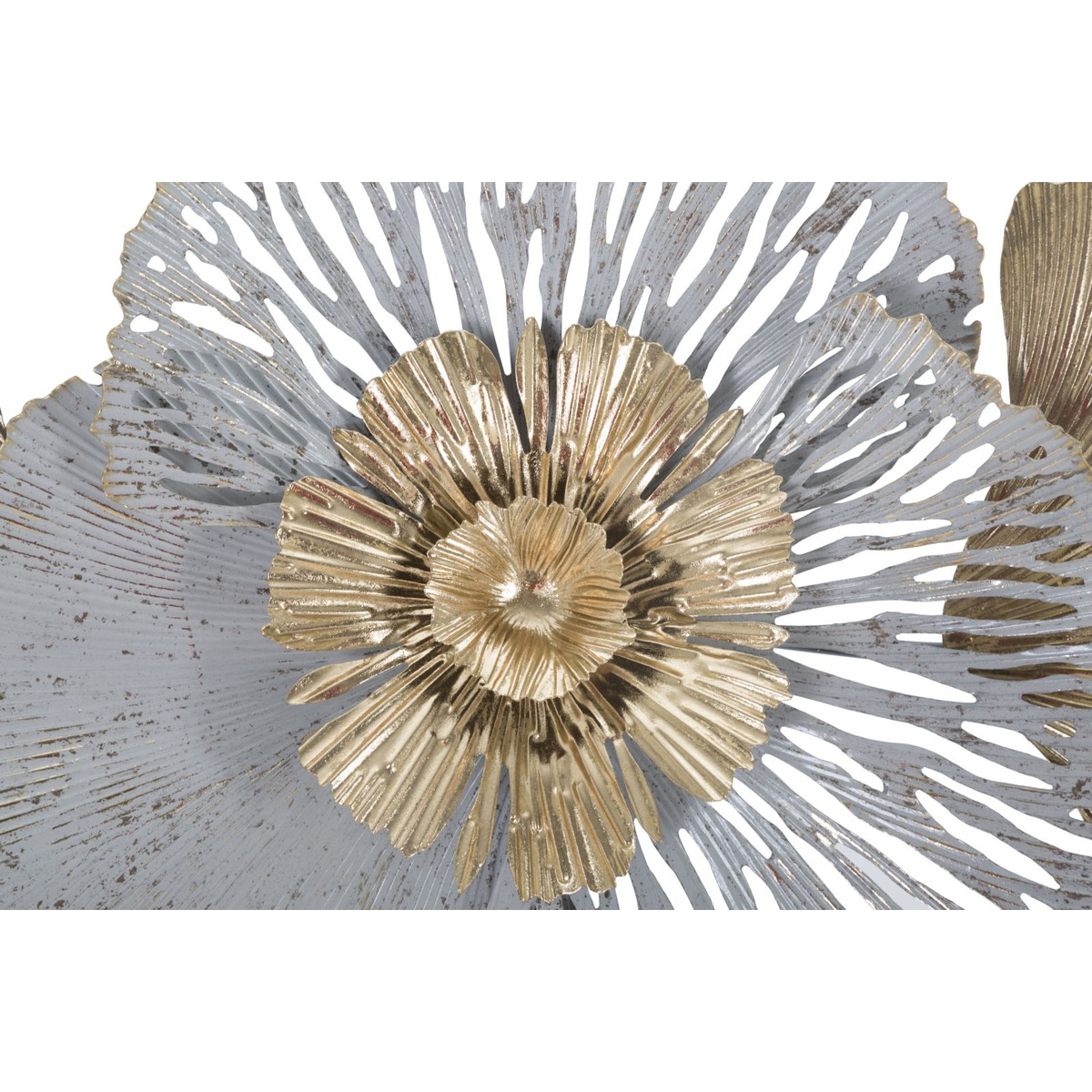 Kendra Home - Decorazione in Metallo 3D Fiori 11, Multicolore, 130,8x8x55,9 cm