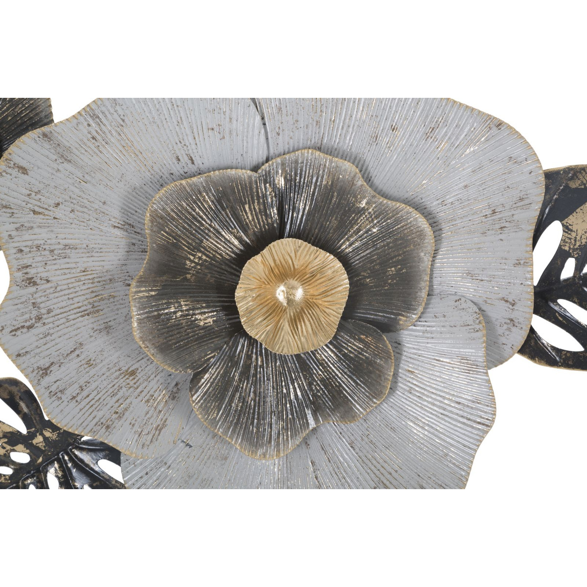 Kendra Home - Decorazione in Metallo 3D Fiore 2, Multicolore, 74,9x7x47,6 cm