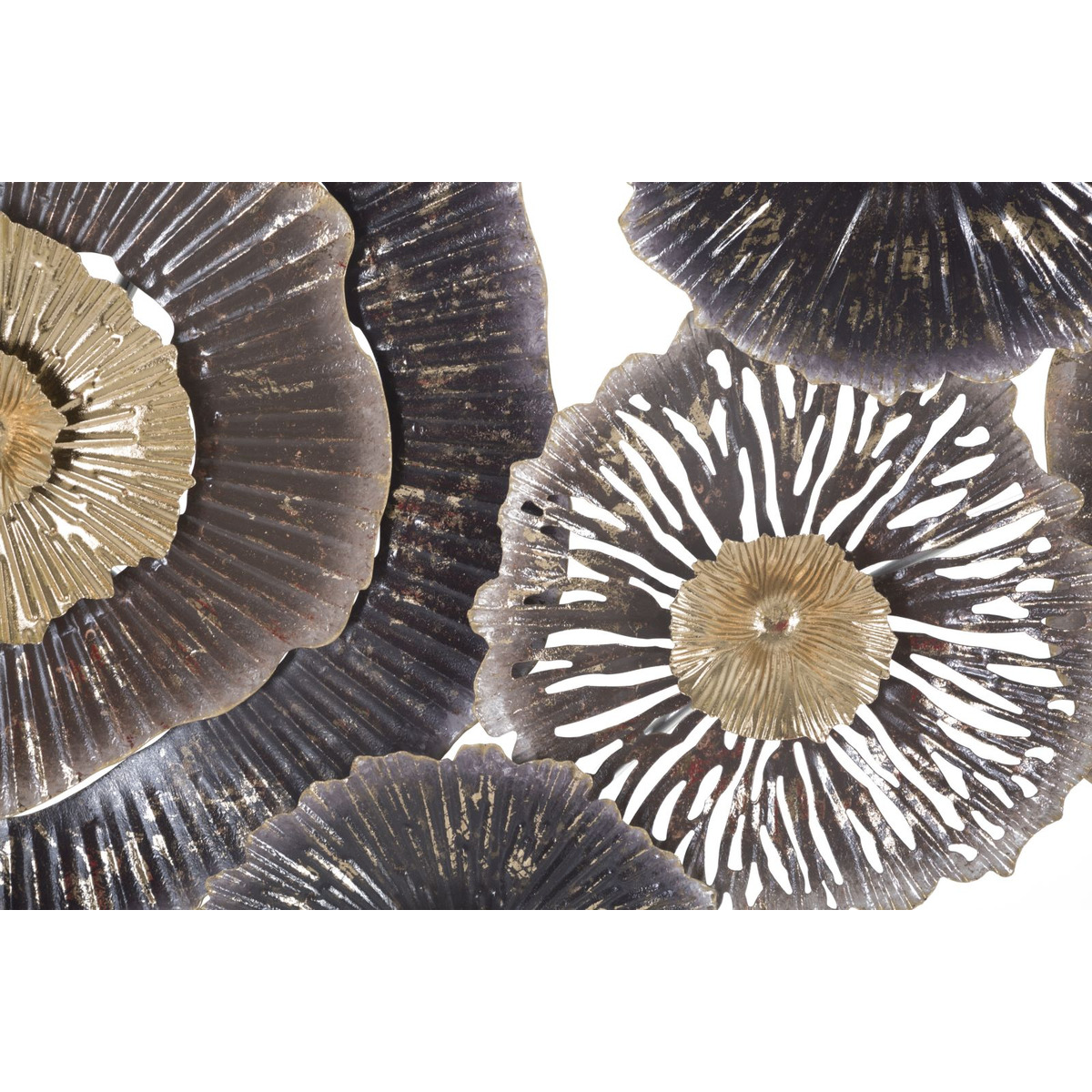 Kendra Home - Decorazione in Metallo 3D Fiori 3, Multicolore, 167,6x7,6x73,5 cm