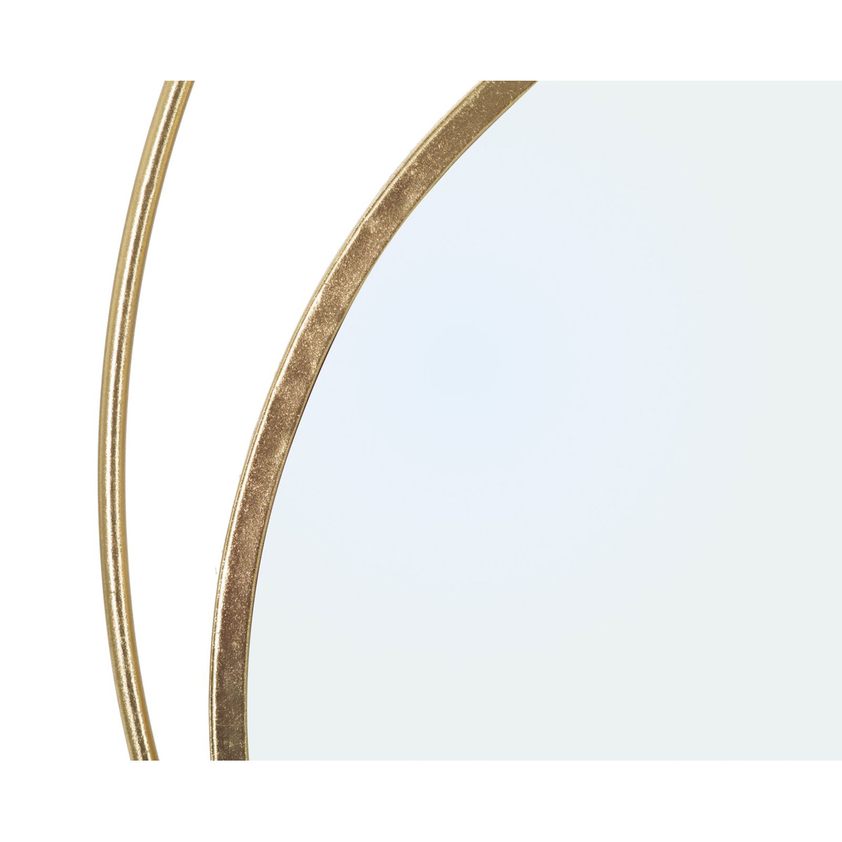 Kendra Home - Specchio con Cornice Luna 3, Oro, 90x3x83 cm