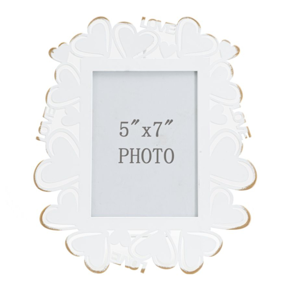 Kendra Home - Portafoto Olistic 4, Bianco, 25x14,5x27,7 cm