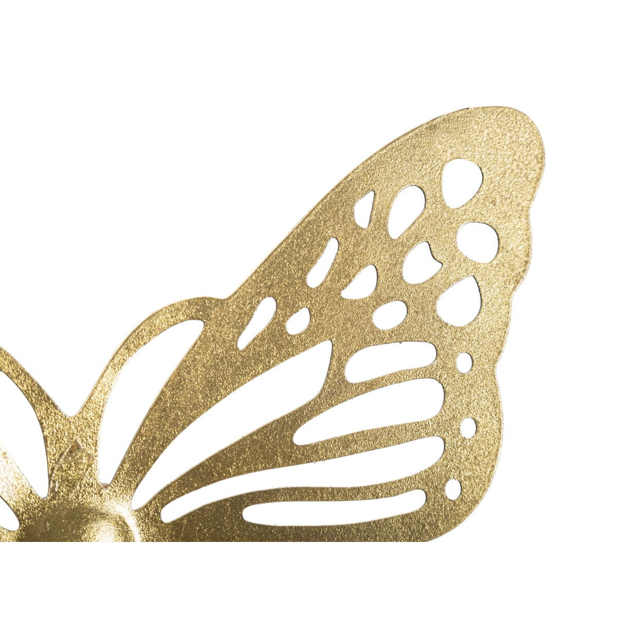 Kendra Home - Decorazione in Metallo 3D Farfalla 16, Oro, 35x2x29 cm