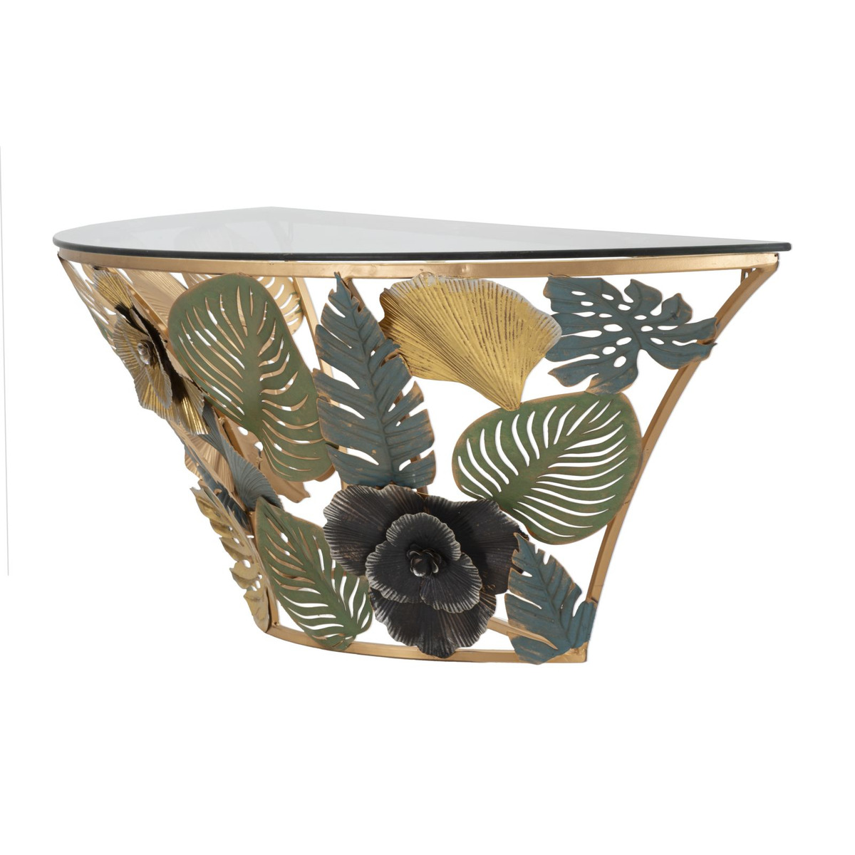 Kendra Home - Tavolo Consolle Foglia 74, Multicolore, 120x40,5x37,2 cm