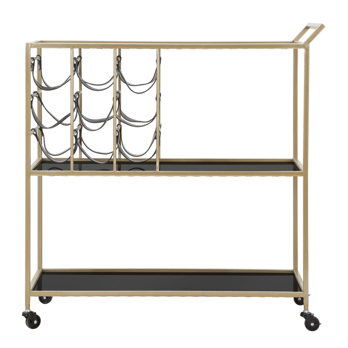 Kendra Home - Carrello VKH5, Nero, 79x39,5x82 cm