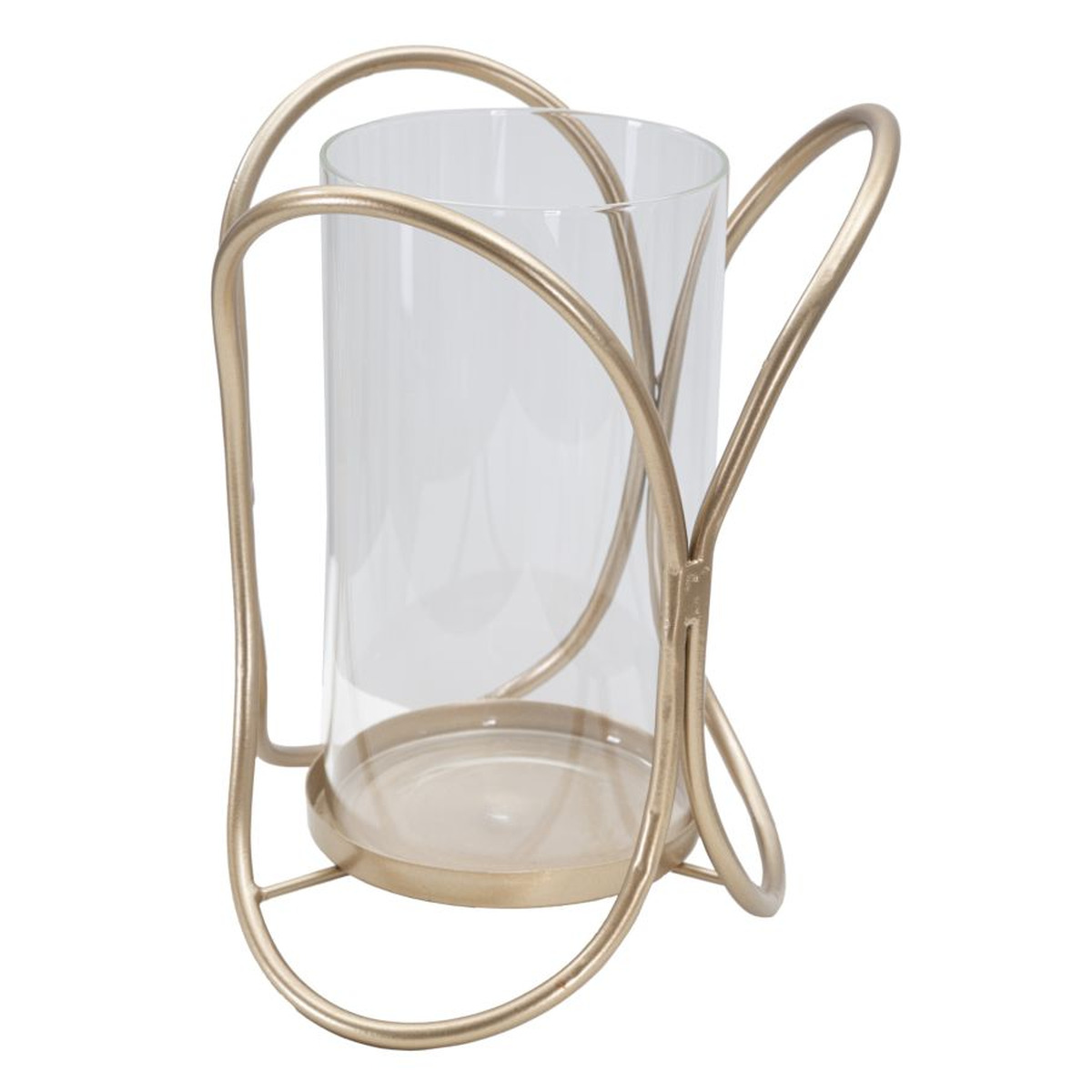 Kendra Home - Portacandela VKH349, Marrone, 16x16x21,5 cm