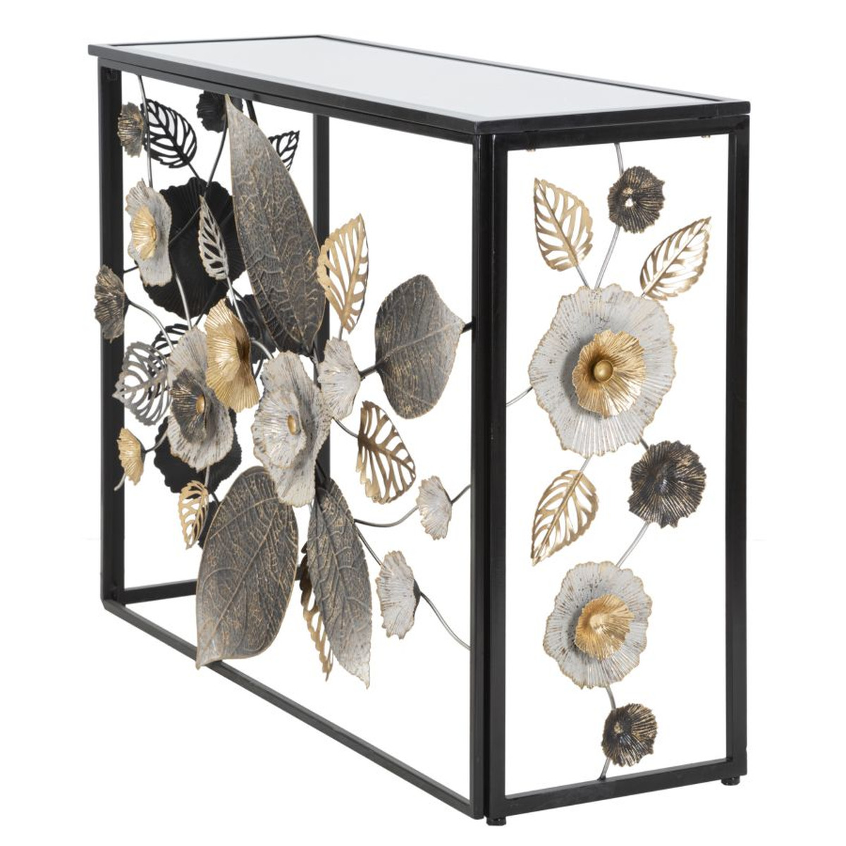 Kendra Home - Tavolo Consolle Foglia 70, Multicolore, 111,8x41,9x80 cm