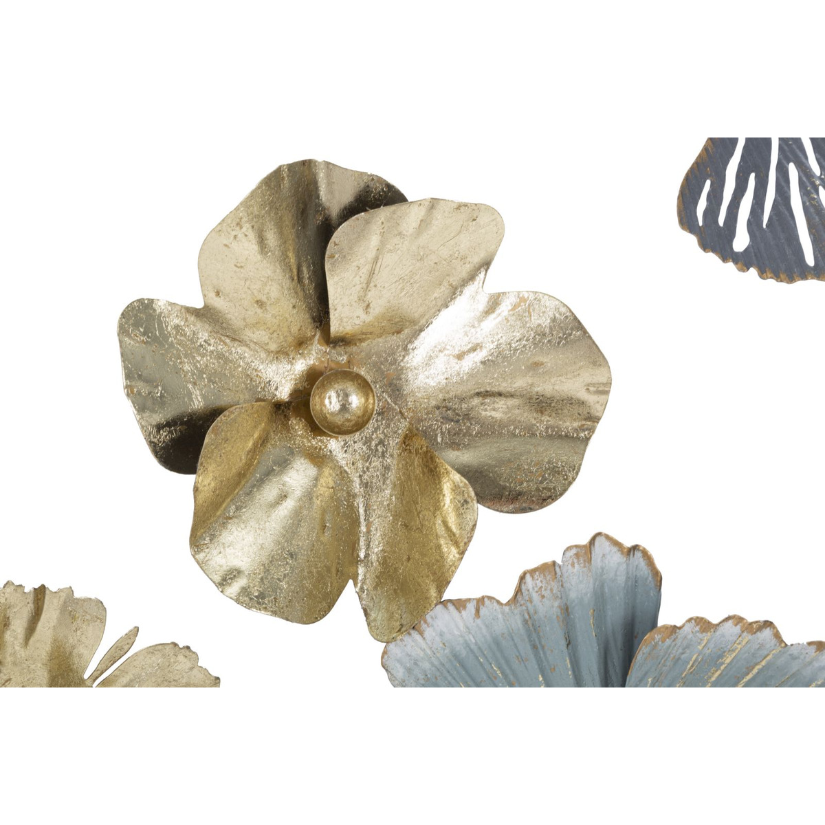 Kendra Home - Decorazione in Metallo 3D Fiori 21, Multicolore, 78,5x5x74 cm