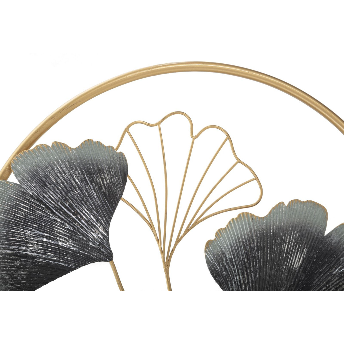 Kendra Home - Decorazione in Metallo 3D Foglia 50, Multicolore, 45,5x3,5x45,5 cm