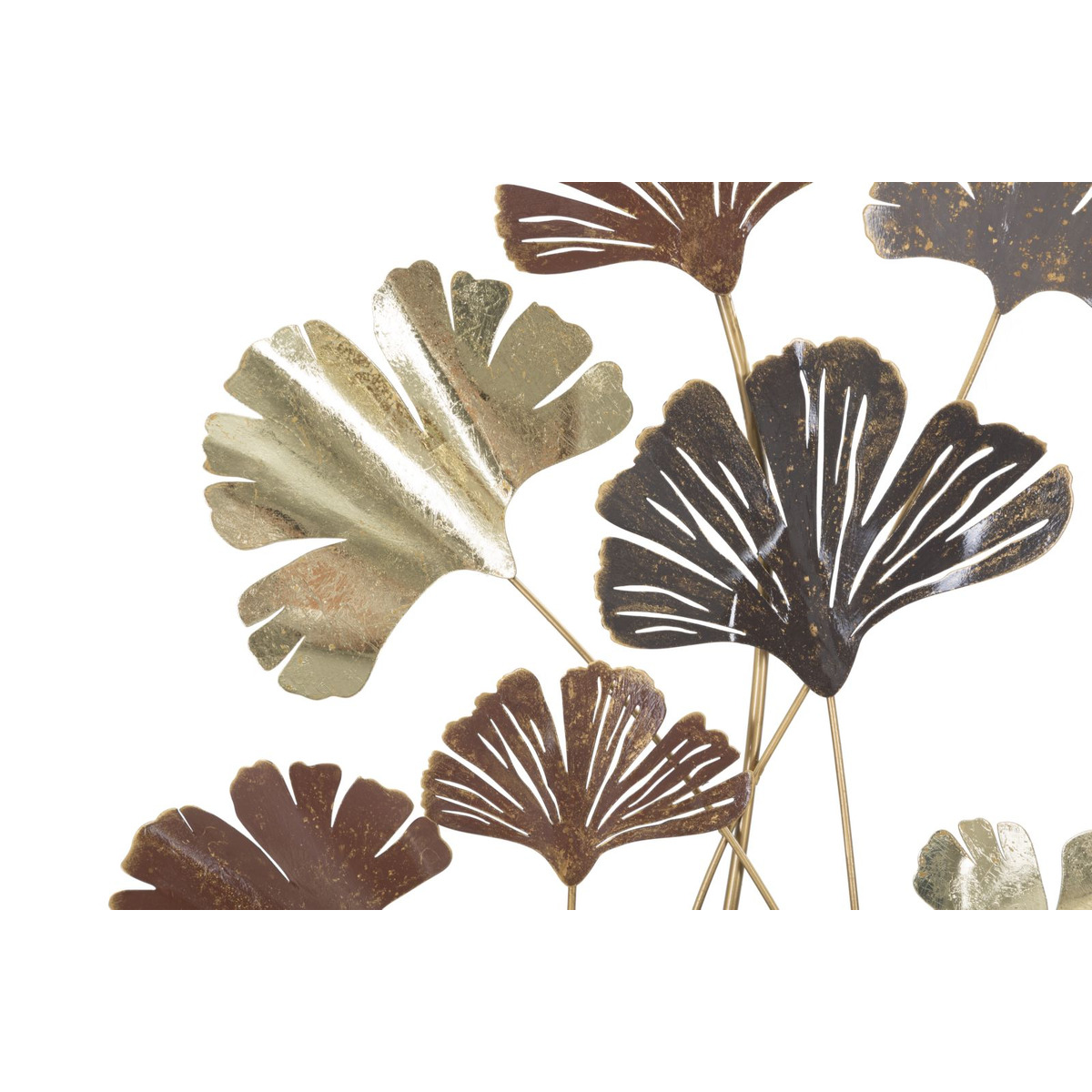 Kendra Home - Decorazione in Metallo 3D Foglia 25, Multicolore, 69,5x5,5x92 cm