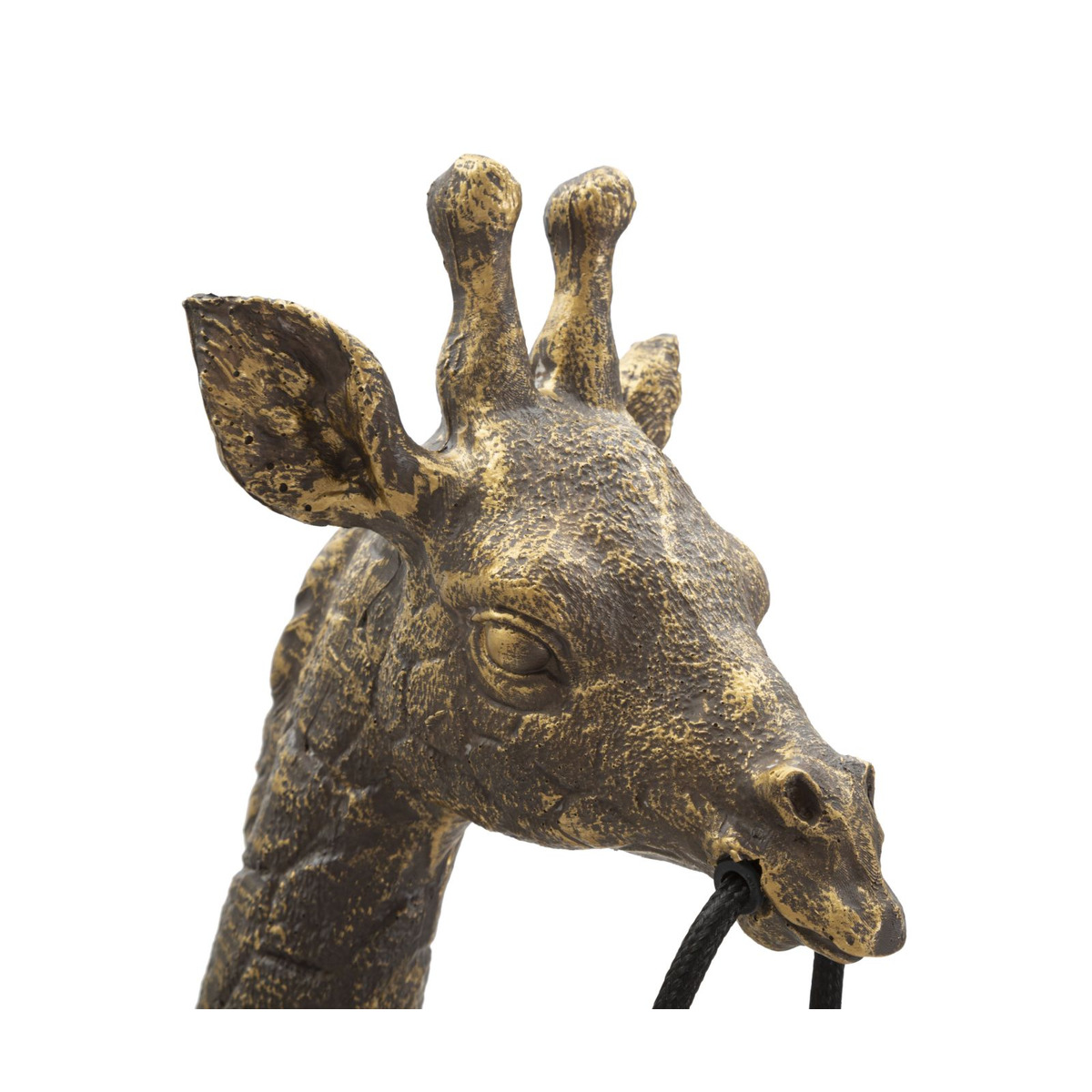 Kendra Home - Lampada da Tavolo Giraffa, Oro, 40x22x80 cm