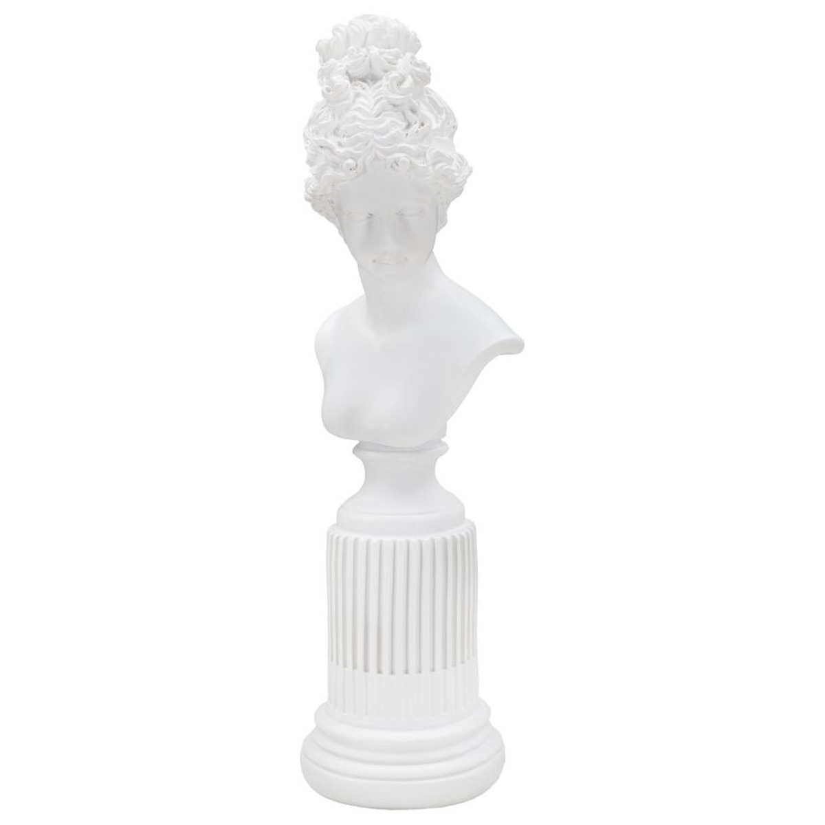 Kendra Home - Scultura Grecia 7, Bianco, 11x10x35,5 cm