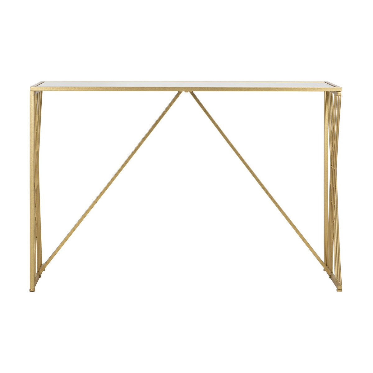 Kendra Home - Tavolo Consolle VKH624, Oro, 120x40x80 cm