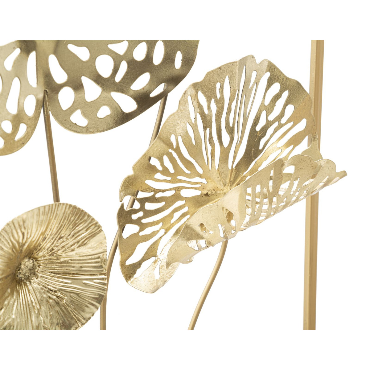 Kendra Home - Decorazione in Metallo 3D Foglia 46, Multicolore, 50x5x50 cm