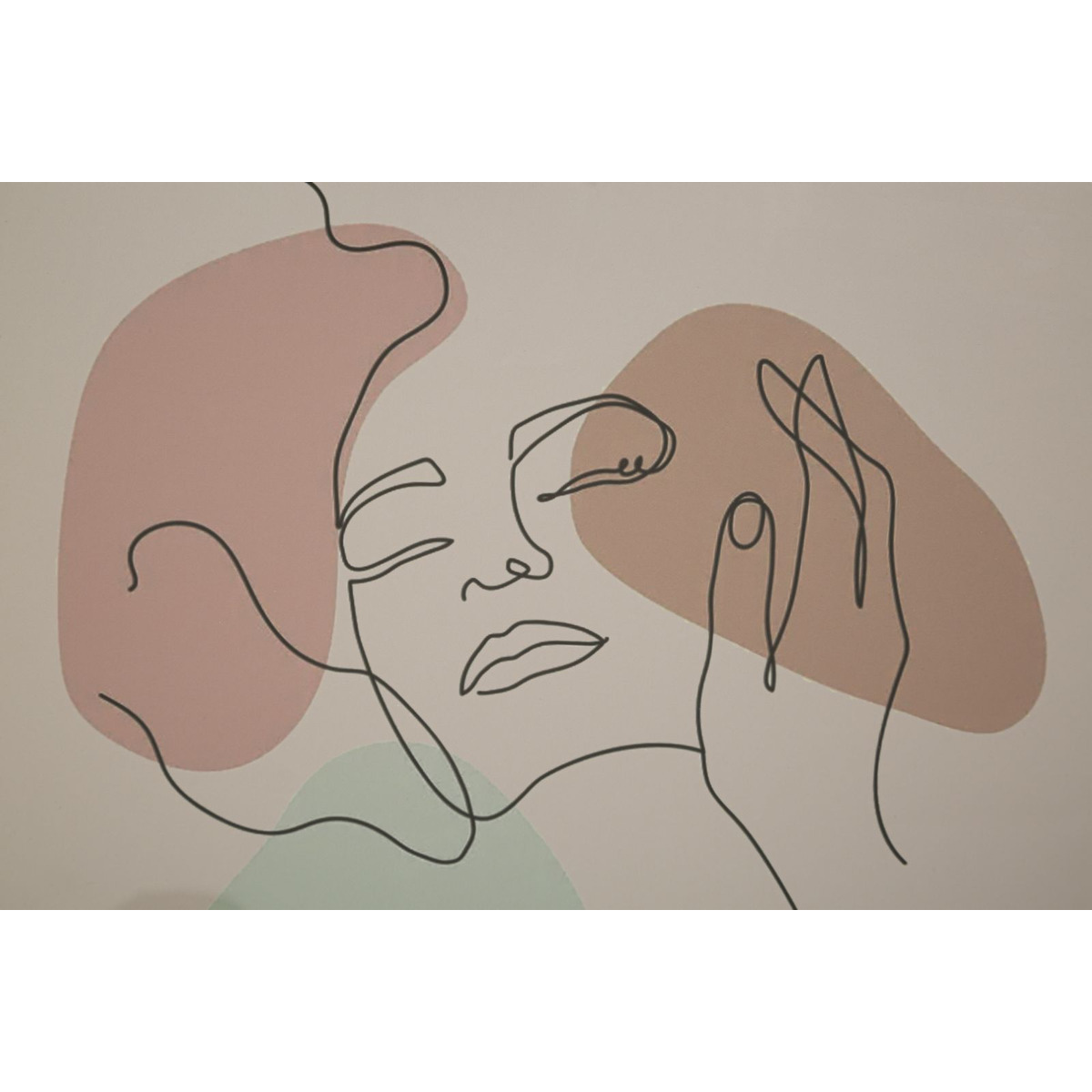 Kendra Home - Stampa su Tela con Cornice Viso 19, Multicolore, 35x2x47 cm