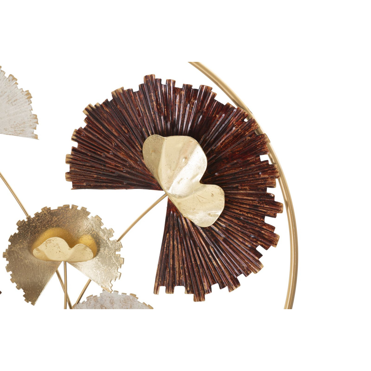 Kendra Home - Decorazione in Metallo 3D Fiori 31, Multicolore, 61x5,7x61 cm