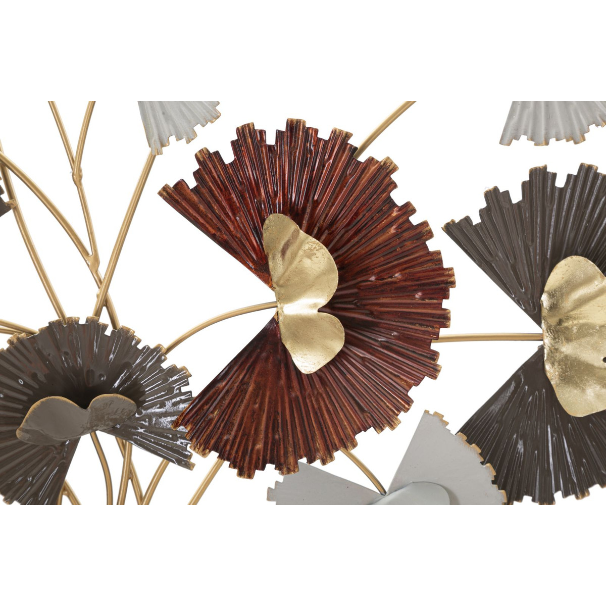 Kendra Home - Decorazione in Metallo 3D Albero 3, Multicolore, 78x8x80 cm