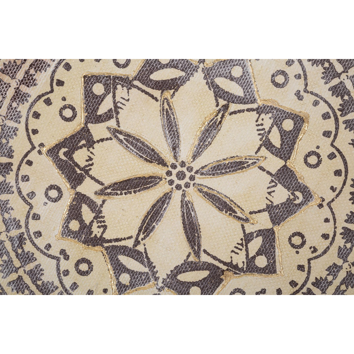 Kendra Home - Stampa su Tela Cerchi 28, Marrone, 100x2,8x100 cm